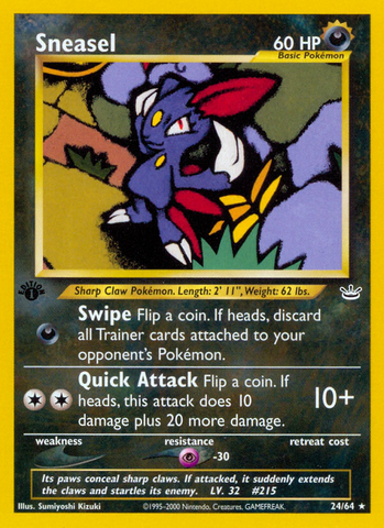 Sneasel (24/64) [Neo Revelation 1st Edition] - Comfy Hobbies
