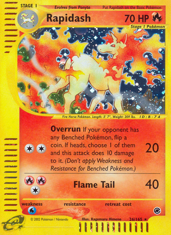 Rapidash (26/165) [Expedition: Base Set] - Comfy Hobbies