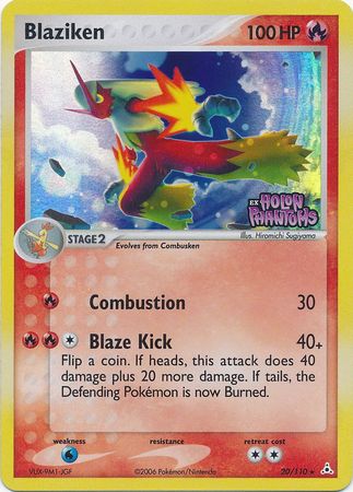 Blaziken (20/110) (Stamped) [EX: Holon Phantoms] - Comfy Hobbies
