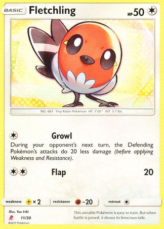 Fletchling (11/30) [Sun & Moon: Trainer Kit - Lycanroc] - Comfy Hobbies