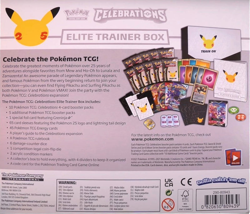 Celebrations: 25th Anniversary - Elite Trainer Box - Comfy Hobbies