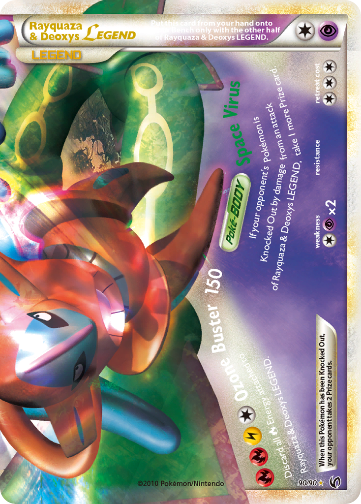 Rayquaza & Deoxys LEGEND (90/90) [HeartGold & SoulSilver: Undaunted] - Comfy Hobbies