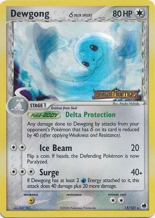 Dewgong (15/101) (Delta Species) (Stamped) [EX: Dragon Frontiers] - Comfy Hobbies