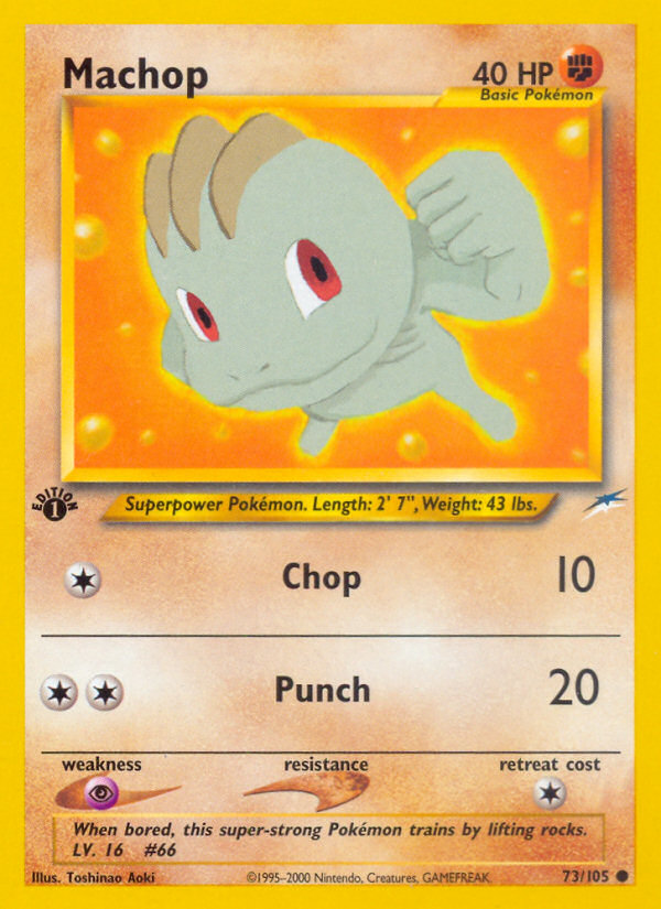Machop (73/105) [Neo Destiny 1st Edition] - Comfy Hobbies