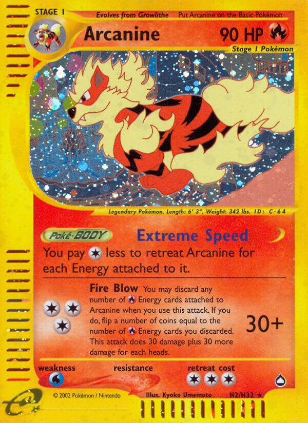 Arcanine (H2/H32) [Aquapolis] - Comfy Hobbies