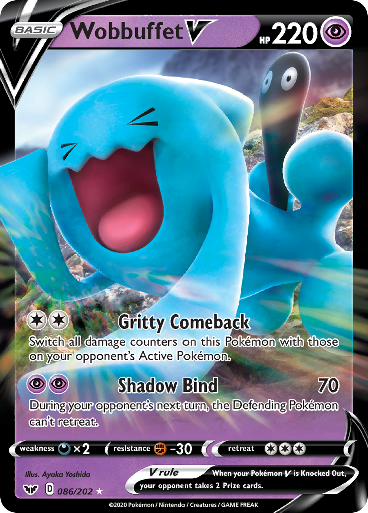 Wobbuffet V (086/202) [Sword & Shield: Base Set] - Comfy Hobbies