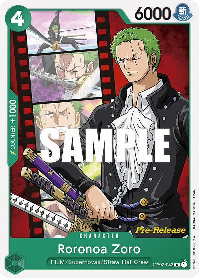 Roronoa Zoro [Paramount War Pre-Release Cards] - Comfy Hobbies