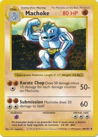Machoke (34/102) [Base Set Shadowless Unlimited] - Comfy Hobbies