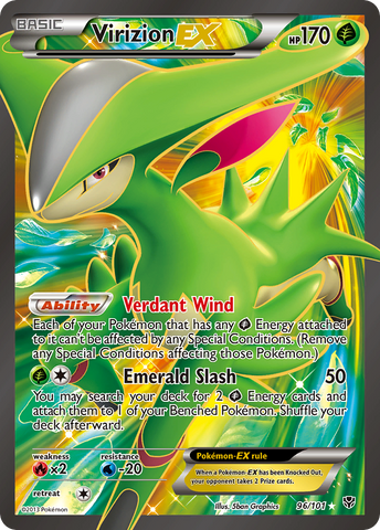 Virizion EX (96/101) [Black & White: Plasma Blast] - Comfy Hobbies