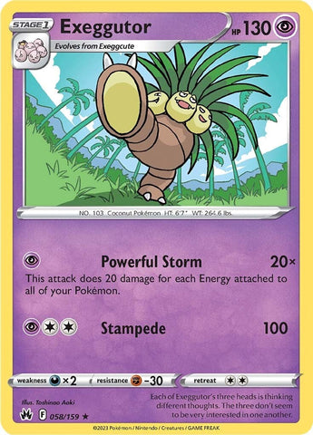 Exeggutor (058/159) [Sword & Shield: Crown Zenith] - Comfy Hobbies