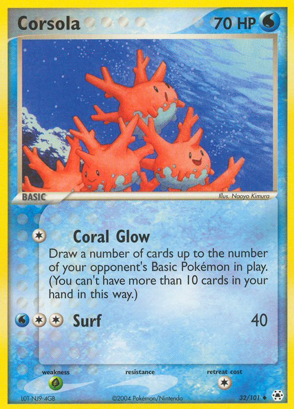 Corsola (32/101) [EX: Hidden Legends] - Comfy Hobbies