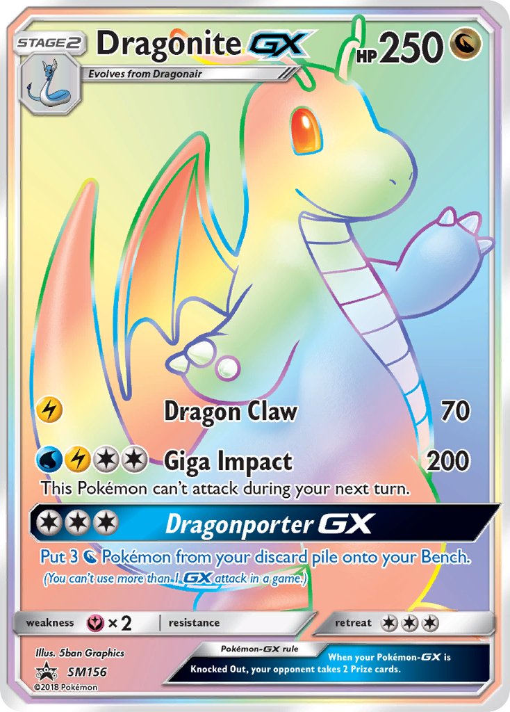 Dragonite GX (SM156) (Jumbo Card) [Sun & Moon: Black Star Promos] - Comfy Hobbies