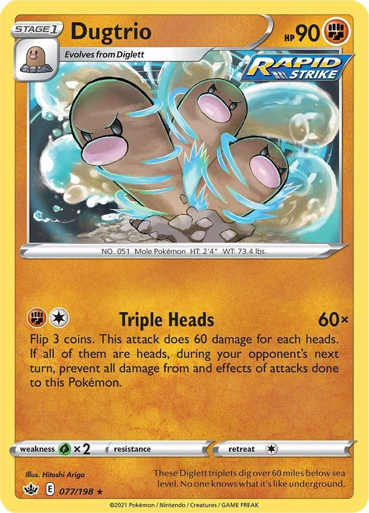 Dugtrio (077/198) [Sword & Shield: Chilling Reign] - Comfy Hobbies