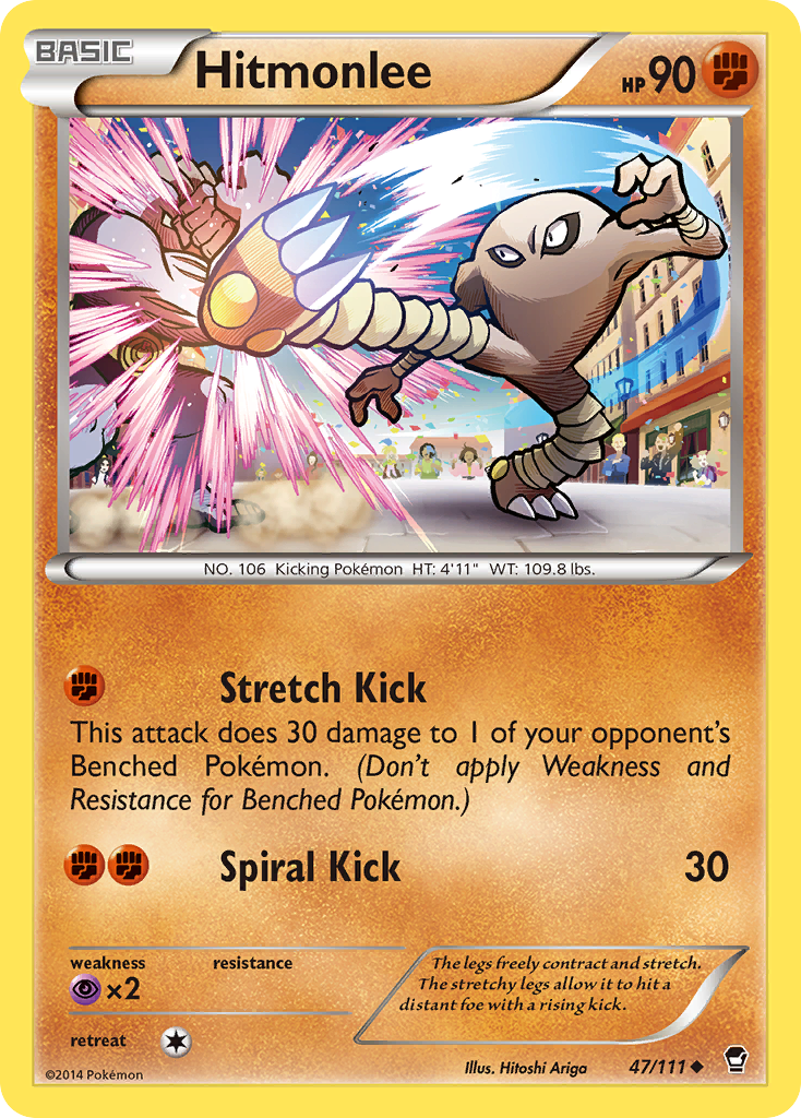 Hitmonlee (47/111) [XY: Furious Fists] - Comfy Hobbies