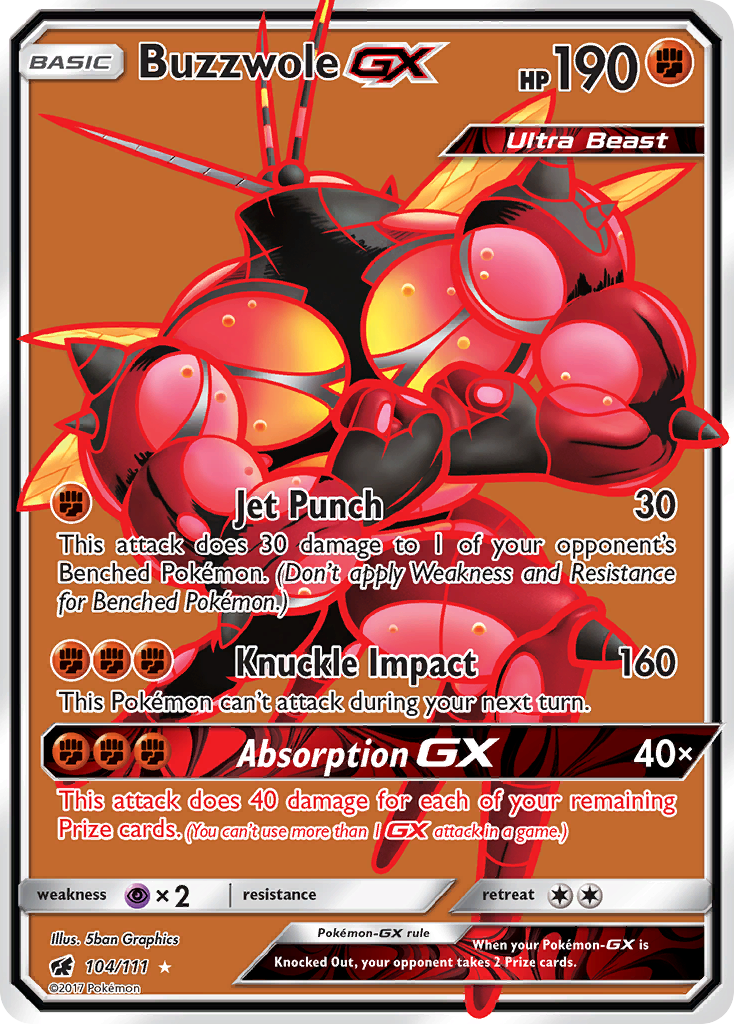 Buzzwole GX (104/111) [Sun & Moon: Crimson Invasion] - Comfy Hobbies