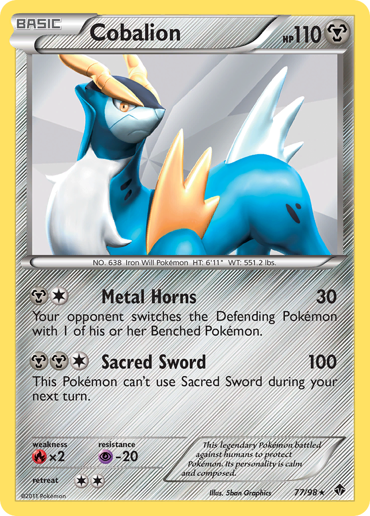 Cobalion (77/98) [Black & White: Emerging Powers] - Comfy Hobbies