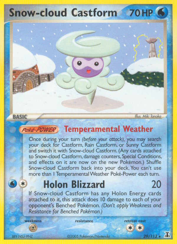 Snow-cloud Castform (29/113) [EX: Delta Species] - Comfy Hobbies