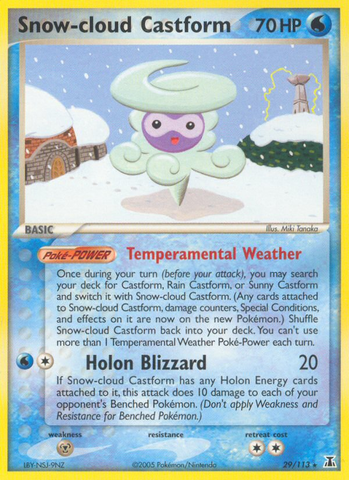 Snow-cloud Castform (29/113) [EX: Delta Species] - Comfy Hobbies