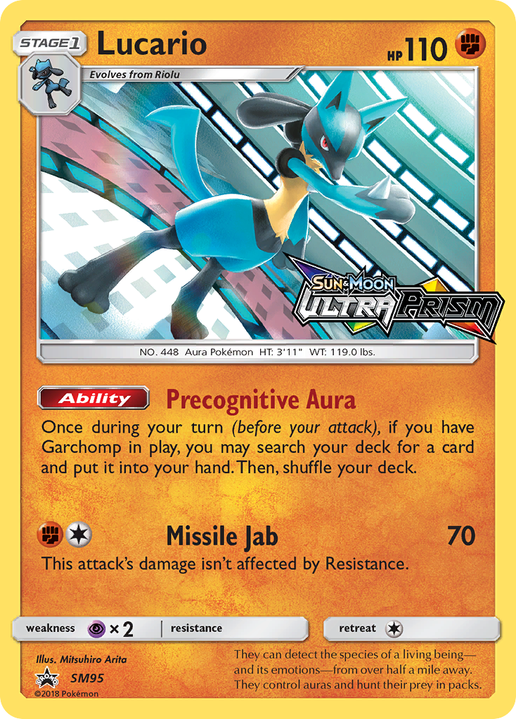 Lucario (SM95) (Prerelease Promo) [Sun & Moon: Black Star Promos] - Comfy Hobbies