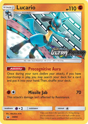 Lucario (SM95) (Prerelease Promo) [Sun & Moon: Black Star Promos] - Comfy Hobbies