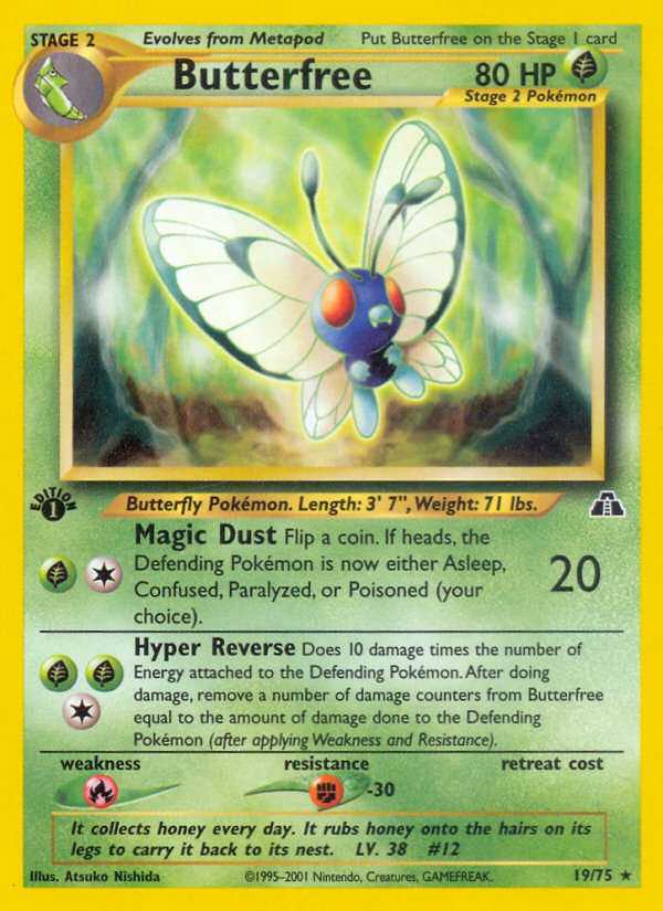 Butterfree (19/75) [Neo Discovery 1st Edition] - Comfy Hobbies