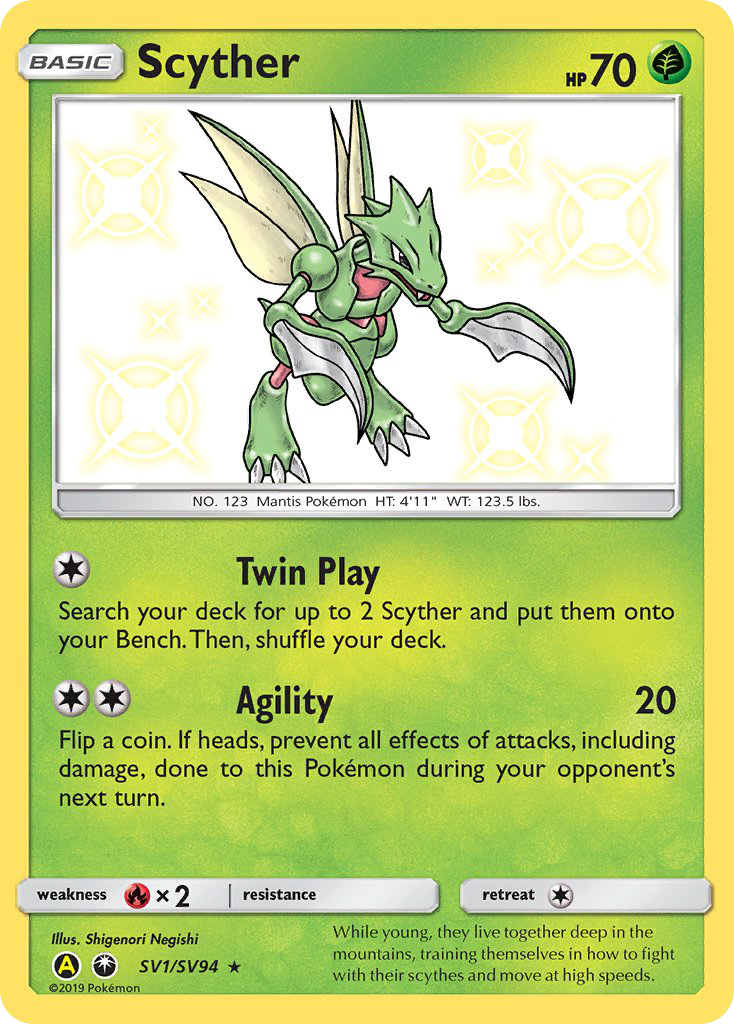 Scyther (SV1/SV94) [Sun & Moon: Hidden Fates - Shiny Vault] - Comfy Hobbies