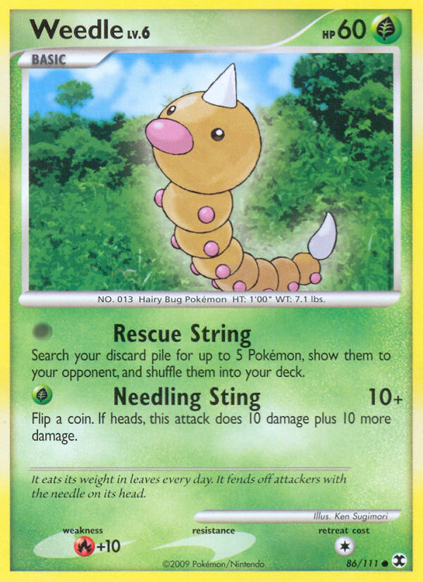 Weedle (86/111) [Platinum: Rising Rivals] - Comfy Hobbies