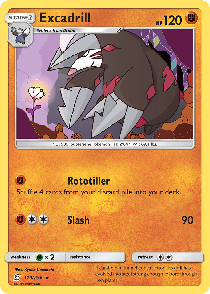 Excadrill (119/236) [Sun & Moon: Unified Minds] - Comfy Hobbies