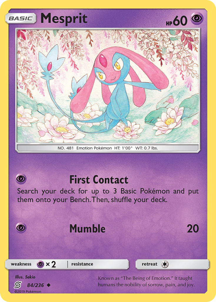 Mesprit (84/236) [Sun & Moon: Unified Minds] - Comfy Hobbies