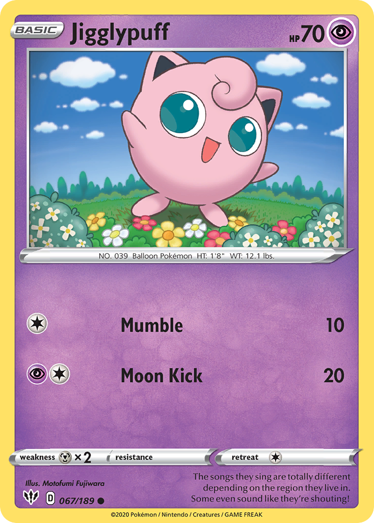 Jigglypuff (067/189) [Sword & Shield: Darkness Ablaze] - Comfy Hobbies