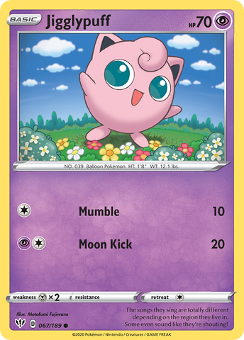 Jigglypuff (067/189) [Sword & Shield: Darkness Ablaze] - Comfy Hobbies