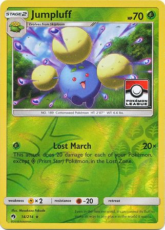 Jumpluff (14/214) (League Promo) [Sun & Moon: Lost Thunder] - Comfy Hobbies