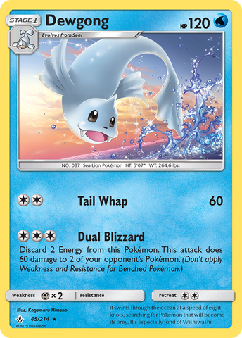 Dewgong (45/214) [Sun & Moon: Unbroken Bonds] - Comfy Hobbies