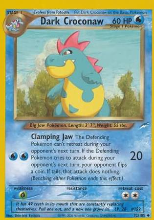 Dark Croconaw (32/105) [Neo Destiny Unlimited] - Comfy Hobbies