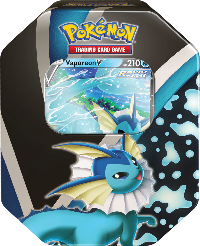 Sword & Shield: Evolving Skies - Eevee Evolutions Tin (Vaporeon V) - Comfy Hobbies