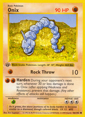 Onix (56/102) (Shadowless) [Base Set 1st Edition] - Comfy Hobbies