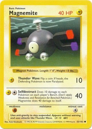Magnemite (53/102) [Base Set Shadowless Unlimited] - Comfy Hobbies