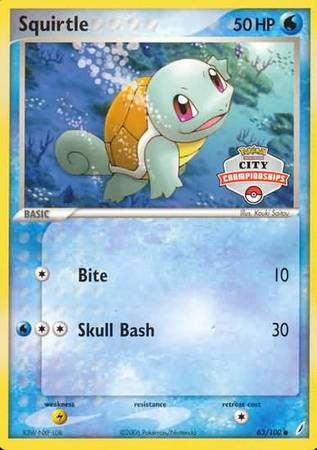 Squirtle (63/100) (City Championship Promo) [EX: Crystal Guardians] - Comfy Hobbies