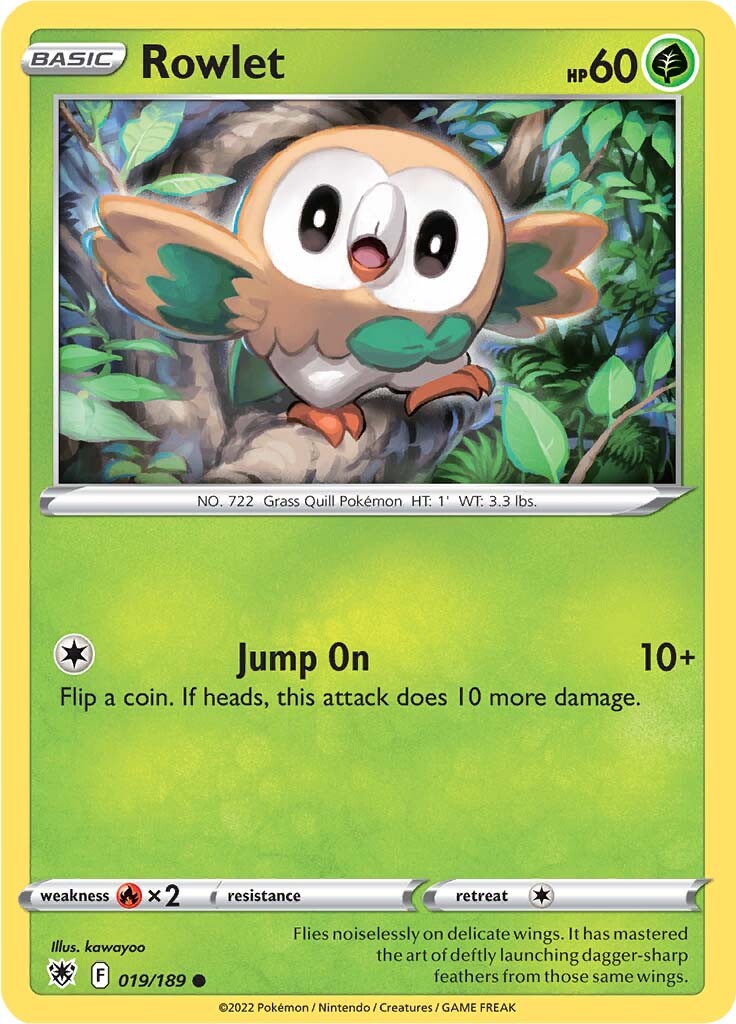 Rowlet (019/189) [Sword & Shield: Astral Radiance] - Comfy Hobbies