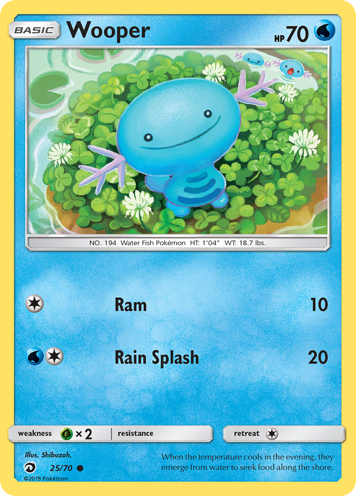 Wooper (25/70) [Sun & Moon: Dragon Majesty] - Comfy Hobbies