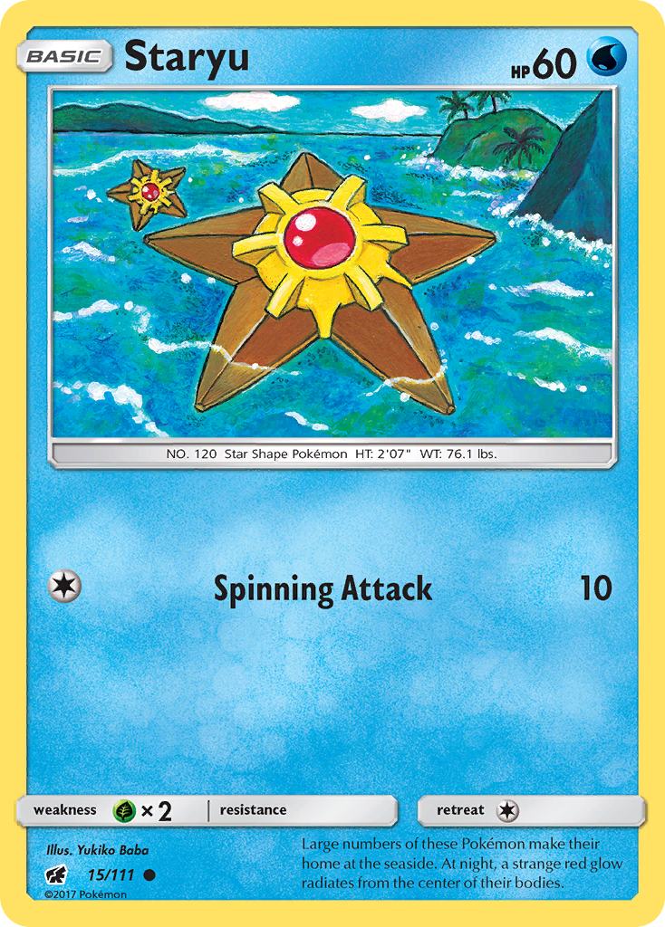 Staryu (15/111) [Sun & Moon: Crimson Invasion] - Comfy Hobbies