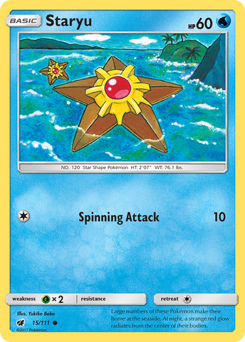Staryu (15/111) [Sun & Moon: Crimson Invasion] - Comfy Hobbies