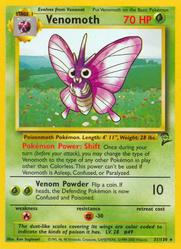 Venomoth (31/130) [Base Set 2] - Comfy Hobbies