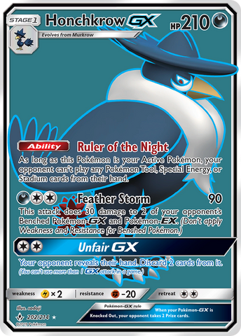 Honchkrow GX (202/214) [Sun & Moon: Unbroken Bonds] - Comfy Hobbies