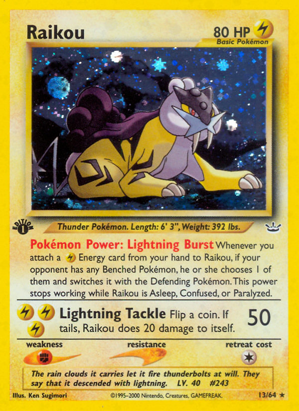 Raikou (13/64) [Neo Revelation 1st Edition] - Comfy Hobbies