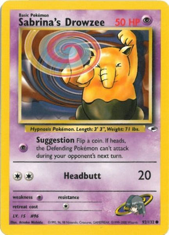 Sabrina's Drowzee (92/132) [Gym Heroes Unlimited] - Comfy Hobbies