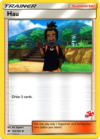 Hau (120/149) (Charizard Stamp #28) [Battle Academy 2020] - Comfy Hobbies
