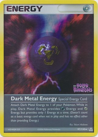 Dark Metal Energy (97/110) (Stamped) [EX: Holon Phantoms] - Comfy Hobbies