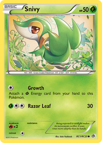 Snivy (RC1/RC25) [Black & White: Legendary Treasures] - Comfy Hobbies