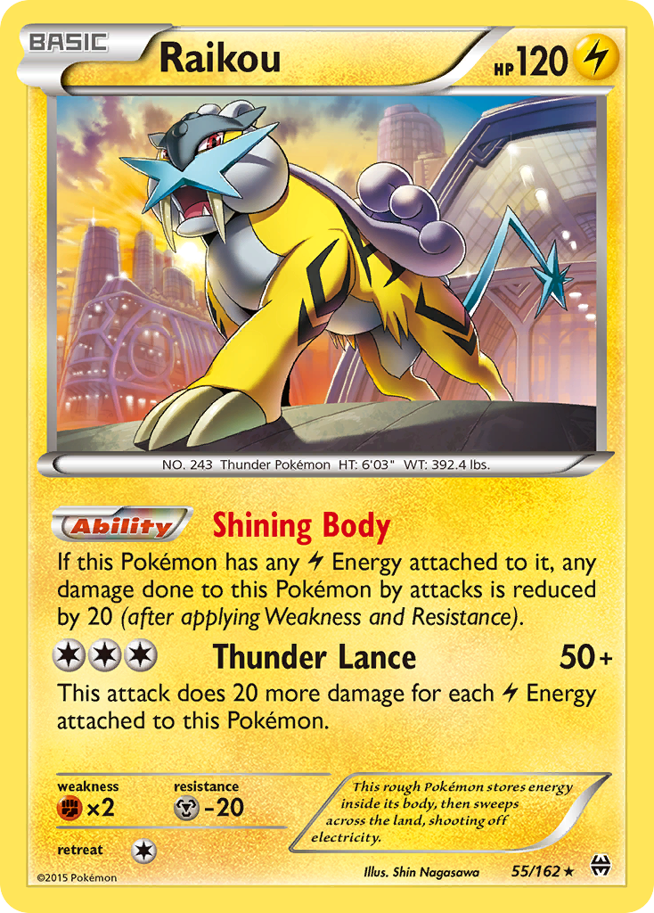 Raikou (55/162) [XY: BREAKthrough] - Comfy Hobbies